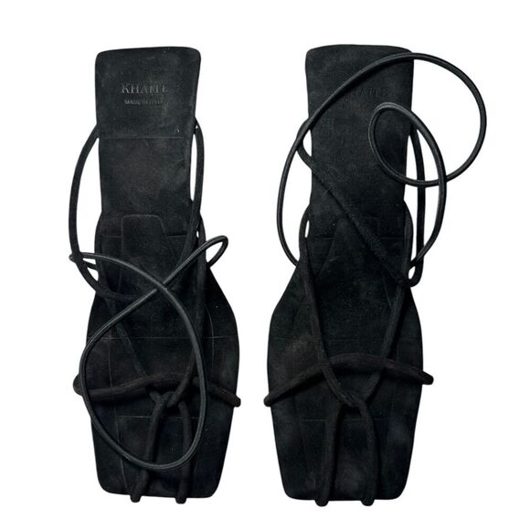 KHAITE Black Lace-up String Heels/ Sandal Shoes Sz: 39 1/2 US: 9 1/2 - Picture 3 of 8